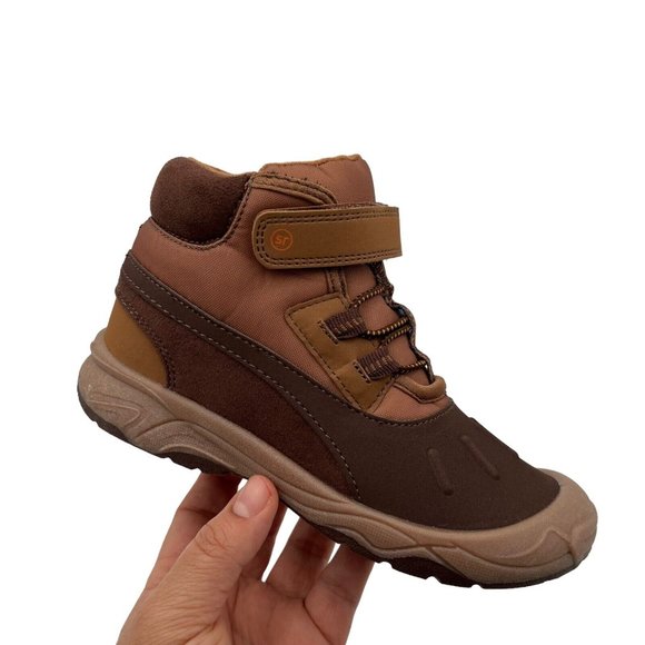 Stride Rite Boys Girls Nebraska Boots Size 12 Brown Adjustable Medium-Wide Width - Picture 2 of 16